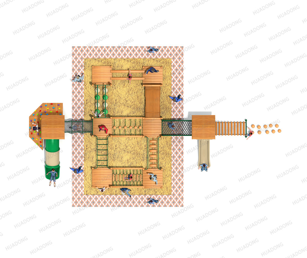 Оборудование для горок для открытых игровых площадок серии Wooden HD-MTZ004-19366