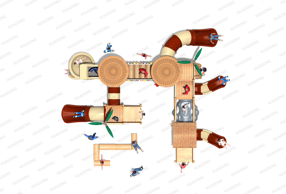 Оборудование для горок для открытых игровых площадок серии Wooden HD-MZY003-19358