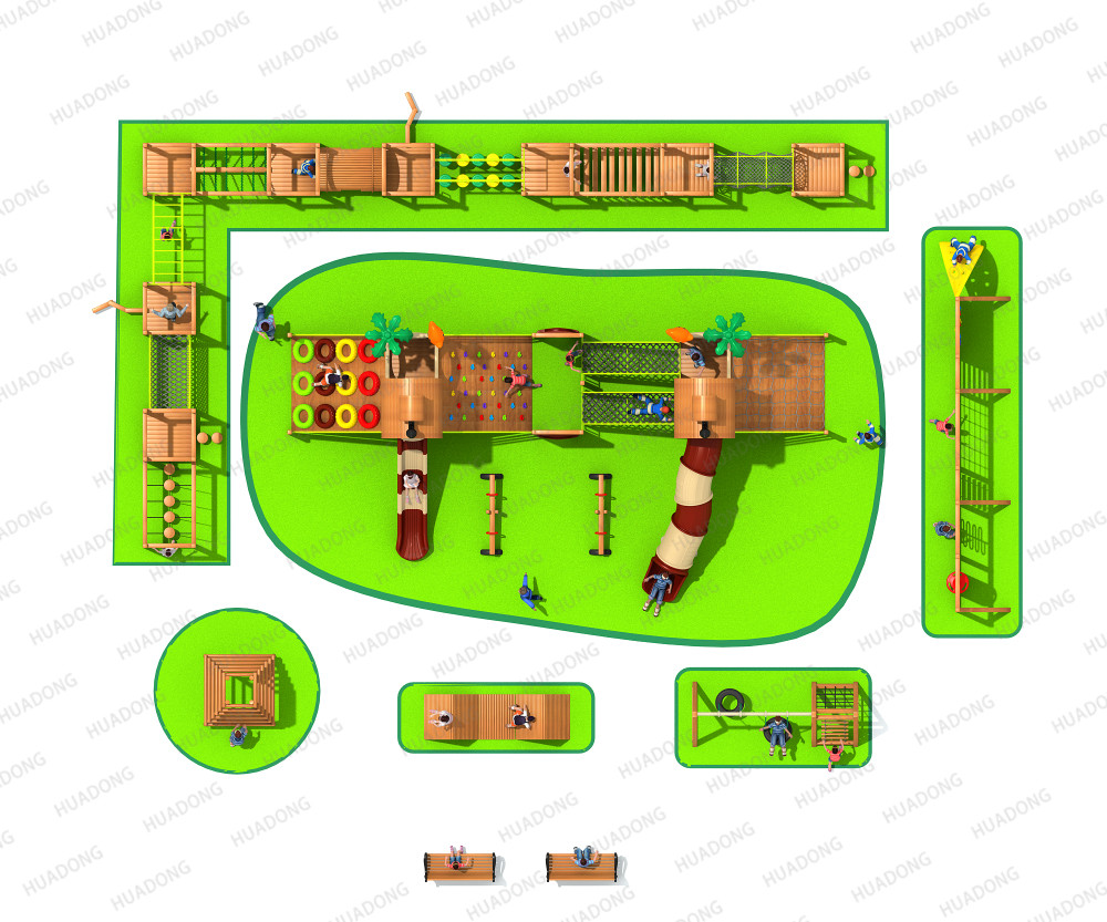 Оборудование для горок для открытых игровых площадок серии Wooden HD-MTZ003-19365